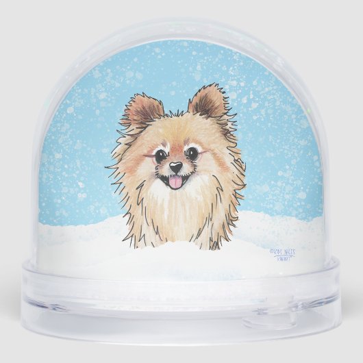 Pomeranian Schneekugeln (Rückseite)