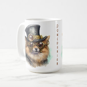 Pomeranian-Steampunk-Hund Kaffeetasse