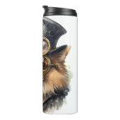 Pomeranian-Steampunk-Hund Thermosbecher (Nach rechts gedreht)
