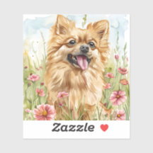 Pomeranian Sticker – Watercolor Design