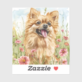 Pomeranian Sticker – Watercolor Design