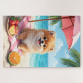 Pomeranian-Strand-Relax-Szene Puzzle (Horizontal)