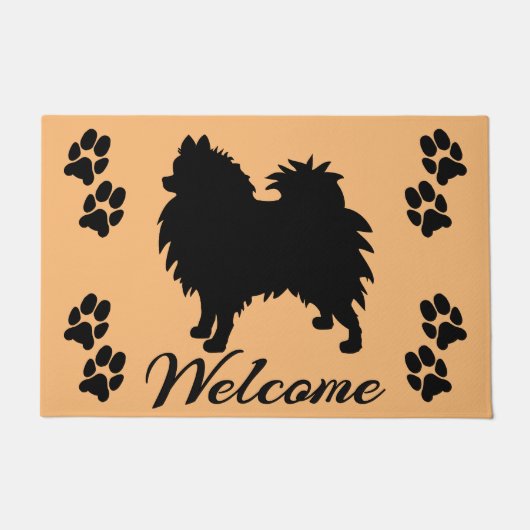 Pomeranian Willkommen Fußmatte (Vorderseite)
