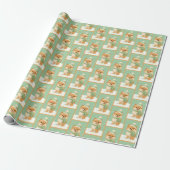 Pomeranian-Wintermuster Geschenkpapier (Ungerollt)