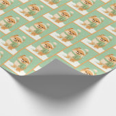 Pomeranian-Wintermuster Geschenkpapier (Ecke)