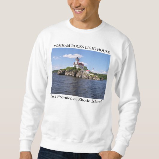 Pomham Rocks Lighthouse, E Providence Rhode Island Sweatshirt (Vorderseite)
