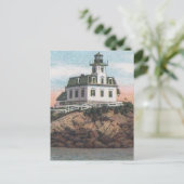 Pomham Rocks Lighthouse Postkarte (Stehend Vorderseite)