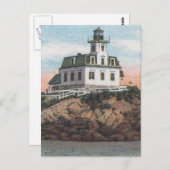 Pomham Rocks Lighthouse Postkarte (Vorne/Hinten)