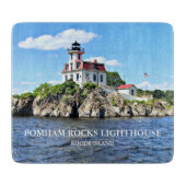 Pomham Rocks Lighthouse Rhode Island Cutting Board Schneidebrett (Vorderseite)