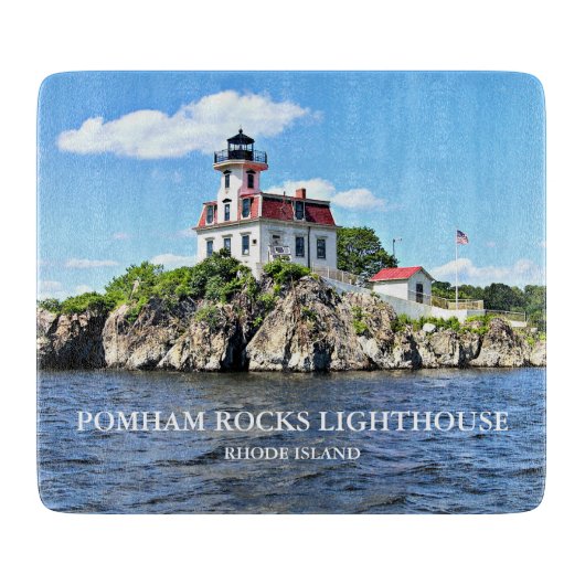 Pomham Rocks Lighthouse Rhode Island Cutting Board Schneidebrett (Vorderseite)