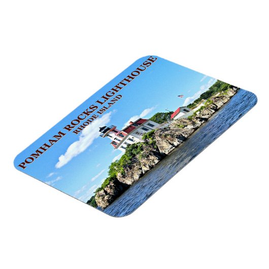 Pomham Rocks Lighthouse, Rhode Island Flexi Magnet (Linke Seite)