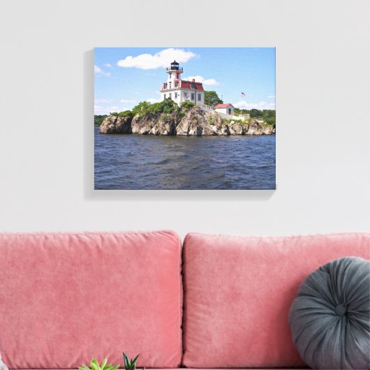 Pomham Rocks Lighthouse, Rhode Island Leinwanddruck (Insitu (Wohnzimmer))