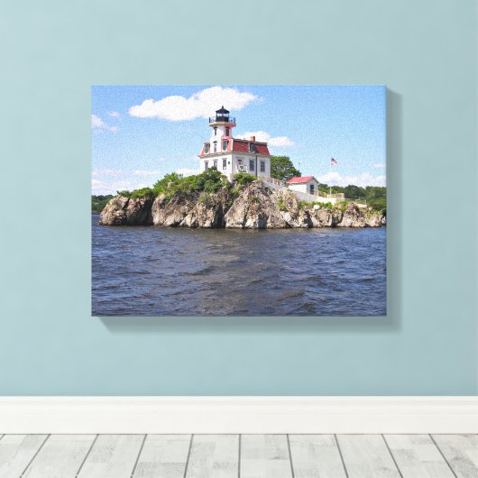 Pomham Rocks Lighthouse, Rhode Island Leinwanddruck (Insitu (Holzboden))