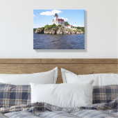 Pomham Rocks Lighthouse, Rhode Island Leinwanddruck (Insitu (Schlafzimmer))