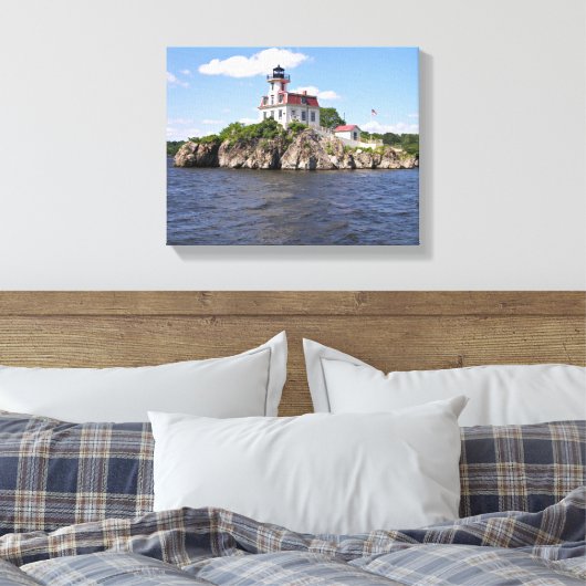 Pomham Rocks Lighthouse, Rhode Island Leinwanddruck (Insitu (Schlafzimmer))