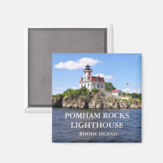 Pomham Rocks Lighthouse, Rhode Island Magnet (Vorderseite/Rückseite)