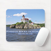 Pomham Rocks Lighthouse, Rhode Island Mousepad (Mit Mouse)