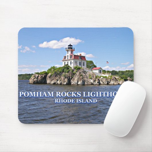 Pomham Rocks Lighthouse, Rhode Island Mousepad (Mit Mouse)