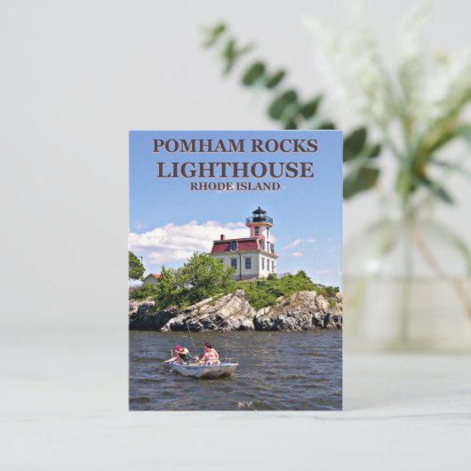 Pomham Rocks Lighthouse, Rhode Island Postcard Postkarte (Stehend Vorderseite)
