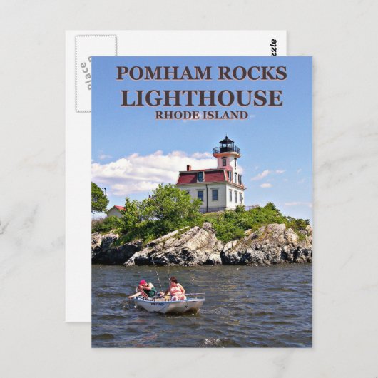Pomham Rocks Lighthouse, Rhode Island Postcard Postkarte (Vorne/Hinten)