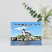 Pomham Rocks Lighthouse, Rhode Island Postcard Postkarte (Stehend Vorderseite)