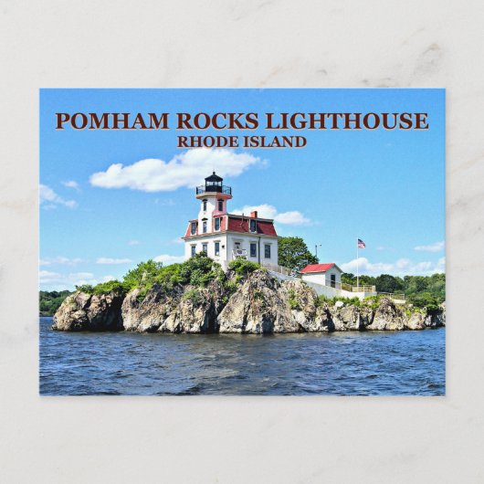 Pomham Rocks Lighthouse, Rhode Island Postcard Postkarte (Vorderseite)