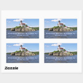 Pomham Rocks Lighthouse, Rhode Island Rechteckiger Aufkleber (Blatt)