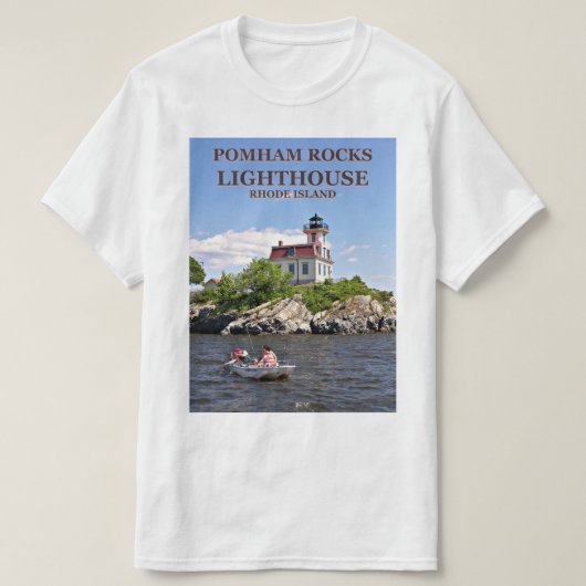 Pomham Rocks Lighthouse, Rhode Island T Shirt (Design vorne)