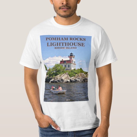Pomham Rocks Lighthouse, Rhode Island T Shirt (Vorderseite)