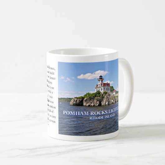 Pomham Rocks Lighthouse, Rhode Island Tasse (VorderseiteRechts)