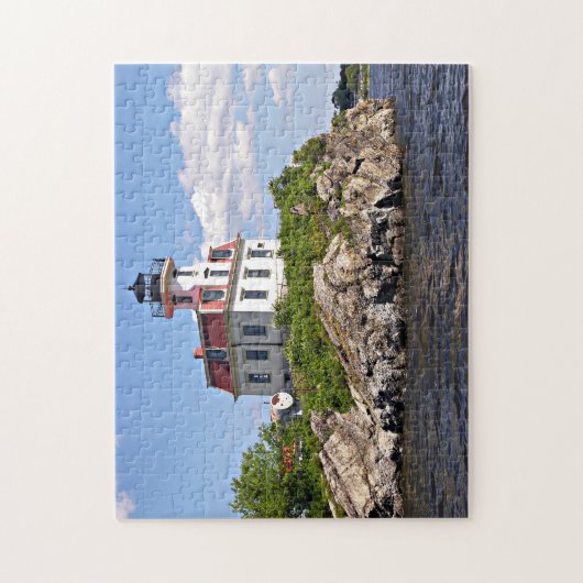 Pomham schaukelt Leuchtturm, Rhode Island Puzzle (Vertikal)