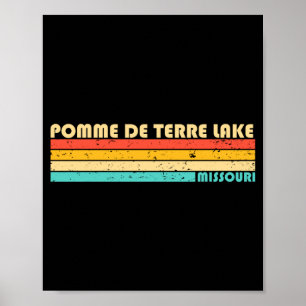 Pomme de terre See Missouri lustige Angeln Camping Poster
