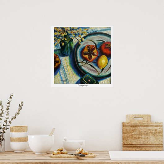Pommegranat Poster (Küche)
