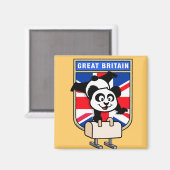 Pommel Horse Panda Magnet (Vorderseite/Rückseite)