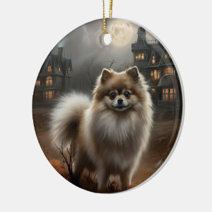 Pommersche Halloween Gruselig Keramik Ornament