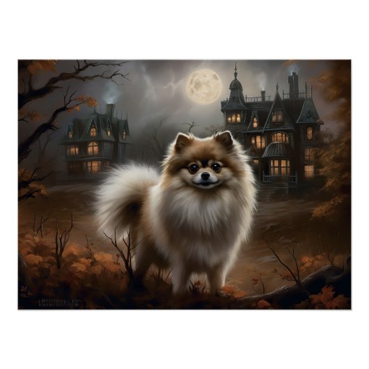Pommersche Halloween Gruselig Poster (Vorderseite)
