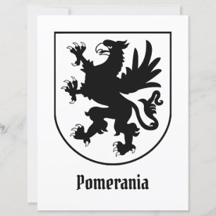 Pommersches Wappen Schwarz-Weiß Heraldik