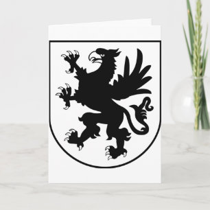 Pommersches Wappen Schwarz-Weiß Heraldik Karte