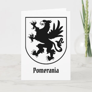 Pommersches Wappen Schwarz-Weiß Heraldik Karte