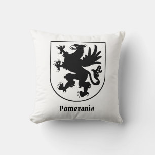 Pommersches Wappen Schwarz-Weiß Heraldik Kissen