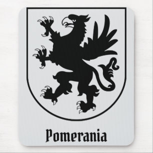 Pommersches Wappen Schwarz-Weiß Heraldik Mousepad