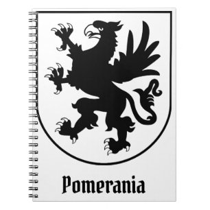 Pommersches Wappen Schwarz-Weiß Heraldik Notizblock