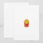 Pommes, Chips, Hot Chips Thema Einladung (Vorne/Hinten)