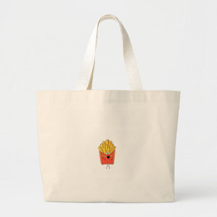 Pommes, Chips, Hot Chips Thema Jumbo Stoffbeutel