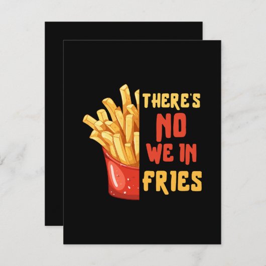 Pommes frites begleitkarte (Vorne/Hinten)