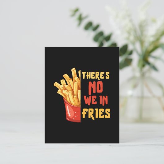 Pommes frites begleitkarte (Stehend Vorderseite)