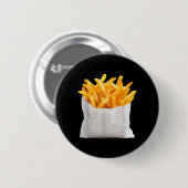 Pommes Frites braten lustiger Halloween-Essenskost Button (Vorne & Hinten)