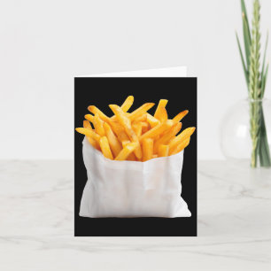 Pommes Frites braten lustiger Halloween-Essenskost Karte