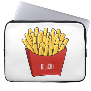 Pommes-Frites-Cartoon-Illustration Laptopschutzhülle