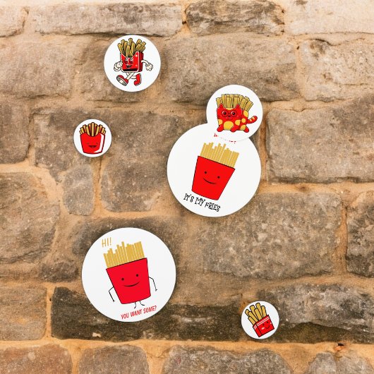Pommes Frites Cartoon Konfetti
